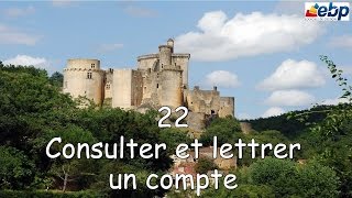 PGI EBP  Leçon 22 Consulter et lettrer un compte [upl. by Maxy]