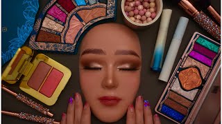 ASMR Luxury Brown Smokey Eyes Makeup Application  Florasis  Tom Ford  Guerlain for Sleep [upl. by Akenahc]