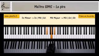 Maître GIMS  Le pire JDS Piano Tutorial Niveau 1 [upl. by Enilegnave249]