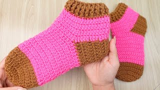 🔴hermoso Calcetines Tejidos a Crochet para Adultos‼ [upl. by Tankoos]