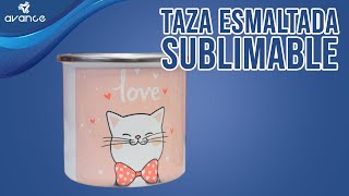 Taza esmaltada para sublimación ¡Ideal para promocionales [upl. by Ailegave]