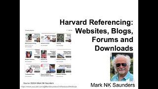 Harvard referencing Websites Blogs Forums and Downloads [upl. by Freya]