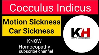 Cocculus Indicus Homeopathic Medicine  Car Sickness  Motion Sickness  Dr Samridhi Sharma [upl. by Sawtelle]