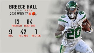 Breece Hall Week 17  Every Run Target and Catch  Cleveland Browns  2023 NFL Highlights [upl. by Lenoj383]