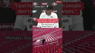 Levi’s Stadium crew still let Saleh run the stairs 😅 via NBCS49ersX [upl. by Koss]