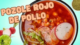 Pozole de pollo rojo fácil [upl. by Harriman527]