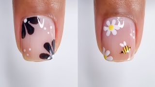 5 Unhas curtas decoradas usando palito e grampo fácil [upl. by Enytsirhc]