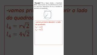 Exercício  Quadrado inscritos em uma Circunferência [upl. by Neu870]