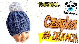 ŁATWA CZAPKA NA DRUTACH DLA DZIECKA 15 Jak zrobić  LaPanda KNITTED TODDLER HAT [upl. by Jaquelyn66]