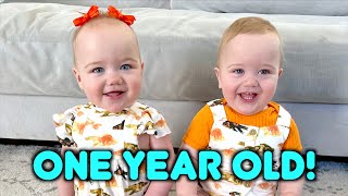 BABY TWINS ONE YEAR OLD UPDATE [upl. by Zurn]