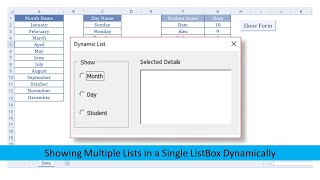 Showing Multiple Lists in a Single ListBox Dynamically  VBA Tutorial [upl. by Javler587]