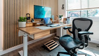 The Modern DREAM Home Office amp Desk Setup Makeover 2024 [upl. by Arturo]