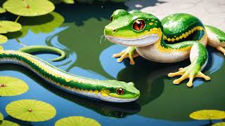 Fun Frog and Snake Cartoon Adventures for Kids  Moral Stories  Hindi Story [upl. by Elias719]