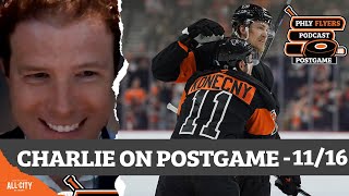 Charlie O’Connor joins the PHLY Flyers Postgame Show 1116  PHLY Flyers Podcast [upl. by Clarette]