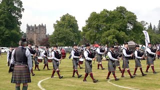 Stockbridge Pipe band Edinburgh take 2nd place in Grade 3 bands during Strathmore Games Angus 2018 [upl. by Yelram684]