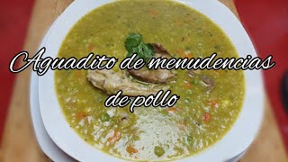 Aguadito de menudencias de polloreceta peruana  receta fácil [upl. by Anuhsal413]