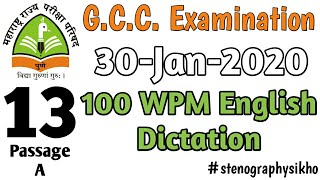 13  GCC Examination  Shorthand examination  Shorthand  100 WPM English  stenographysikho [upl. by Nebuer695]