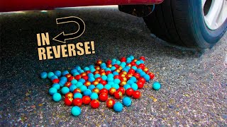 Crushing Crunchy amp Soft Things by Car IN REVERSE  EXPERIMENT Paintballs vs Car [upl. by Tate457]