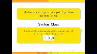 MA3354 QP code  21282  NovDec23  Part B  11b1 Principal disjunctive normal form  Problem [upl. by Ivens60]