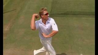 Shane Warne bowling action  super slomo [upl. by Arabeila631]