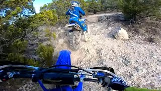 YZ125X VS YZ450F  technical single track [upl. by Narmis796]