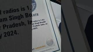 Guinness Book certificate unboxing India Largest museum of Radios [upl. by Ecirted447]