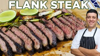 Tender Flank Steak  Cast Iron Recipe by Lounging with Lenny [upl. by Emili]