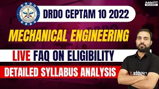 DRDO CEPTAM 10 Syllabus amp Eligibility 2022  Live FAQ Session🔥 [upl. by Sirovart]