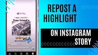 How to repost a highlight on Instagram story [upl. by Akeemaj]