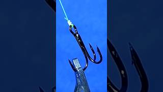 Tutorial on How to Tie a Threepronged Fishing Hook shorts fishing tutorial [upl. by Gmur975]