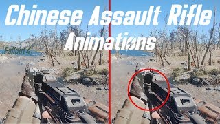 FALLOUT 4  CHINES ASSAULT RIFLE ANIMATIONS  ANIMATION MOD  PC  BY WarDaddy [upl. by Uhp]