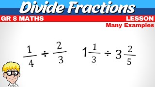 Divide Fractions Grade 8 [upl. by Akimik]