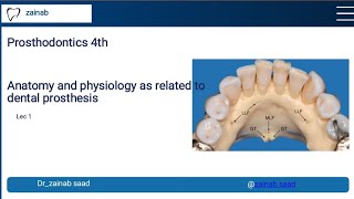 prosthodontics Lec 1 Anatomy and physiology as related to dental prosthesis المرحلة الرابعة [upl. by Rye]