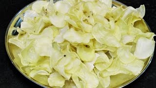 कुरकुरीत बटाटा वेफर्स  How to make BatataPotato Wafers  MadhurasRecipe [upl. by Farand]