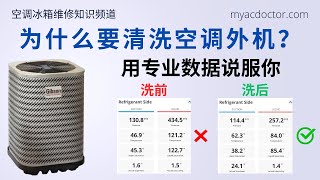 为什么要清洗空调外机？让专业数据证明给你看 Why You Should Clean AC Outside Condenser Coil Check Professional Parameters [upl. by Handy716]