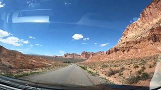 202404 Capitol Reef National Park Scenic Drive from E Grand Wash road to Fruita campground Utah [upl. by Thordis]