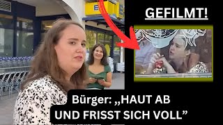 Bürger vor Edeka schockieren Ricarda Lang [upl. by Ardnauqal395]