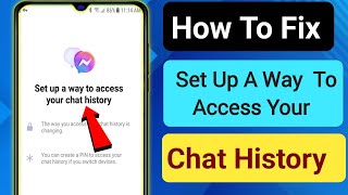 messenger wants to create pin how to ignore this message  set up a way to access your chat history [upl. by Eissim]