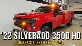 2022 Silverado 3500 HD Cab amp Chassis Dually Truck Amber Strobe Lights [upl. by Darej]