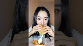 Lotteria burger mukbang burger mukbang koreanfood [upl. by Elurd210]