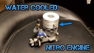 Machined Water Cooled Traxxas 25 Nitro Engine  Custom Engine Head [upl. by Nigam]