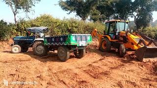 JCB 3DX Plus Mahindra tractor loading and Mahindra tractor yuvo 275 id JCB 3DX Shaktimaan tractor [upl. by Cedric962]