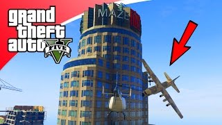 GTA V Freeroam  RAARSTE LANDING OOIT OP MAZE BANK GTA 5 Online [upl. by Lissy]