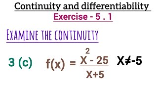 class 12Ex  51 Q 3 cexamine the continuity [upl. by Glyn]