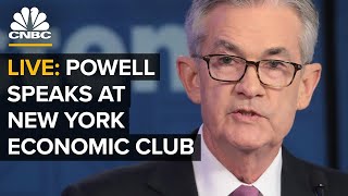 WATCH LIVE Fed Chair Jerome Powell speaks at New York Economic Club — 21021 [upl. by Longerich]