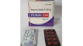 PURID 100 Tablets Allopurinol Tablets IP 100 mg [upl. by Warner]