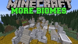 Minecraft MORE BIOMES 100 BIOMES AND HUGE VILLAGES Mod Showcase [upl. by Anaid30]