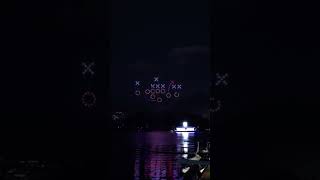 GreyCup Drone Show in Vancouver 🇨🇦 coalharbour downtownvancouver yvr downtown shorts [upl. by Jacey]