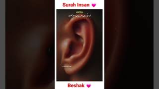 Surah Insan 💗  shorts youtubeshorts viralshorts [upl. by Asined]