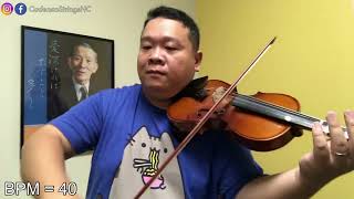 Gavotte  Becker  Slow Practice  Suzuki Violin Book 3 [upl. by Kial]